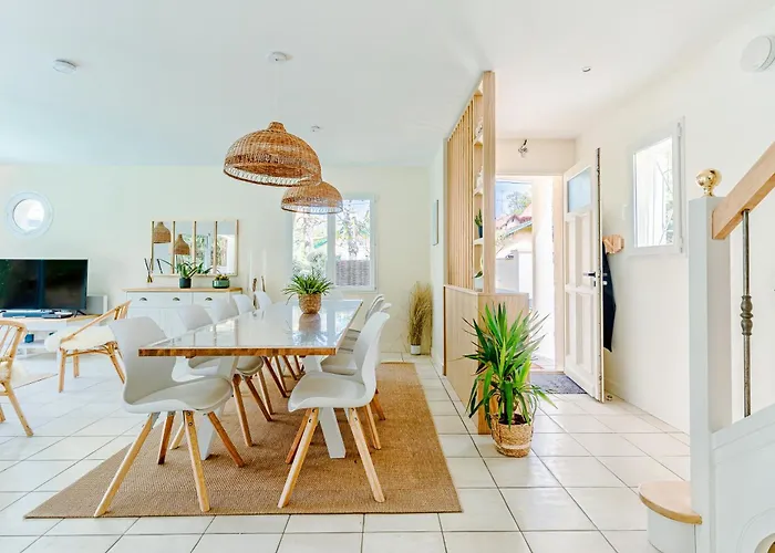 Fleurs Des Pins, Piscine Chauffee , 80 M De La Pereire 阿卡雄