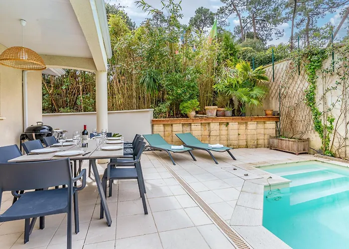 Fleurs Des Pins, Piscine Chauffee , 80 M De La Pereire 别墅 阿卡雄