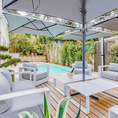 빌라 Fleurs Des Pins, Piscine Chauffee , 80 M De La Pereire